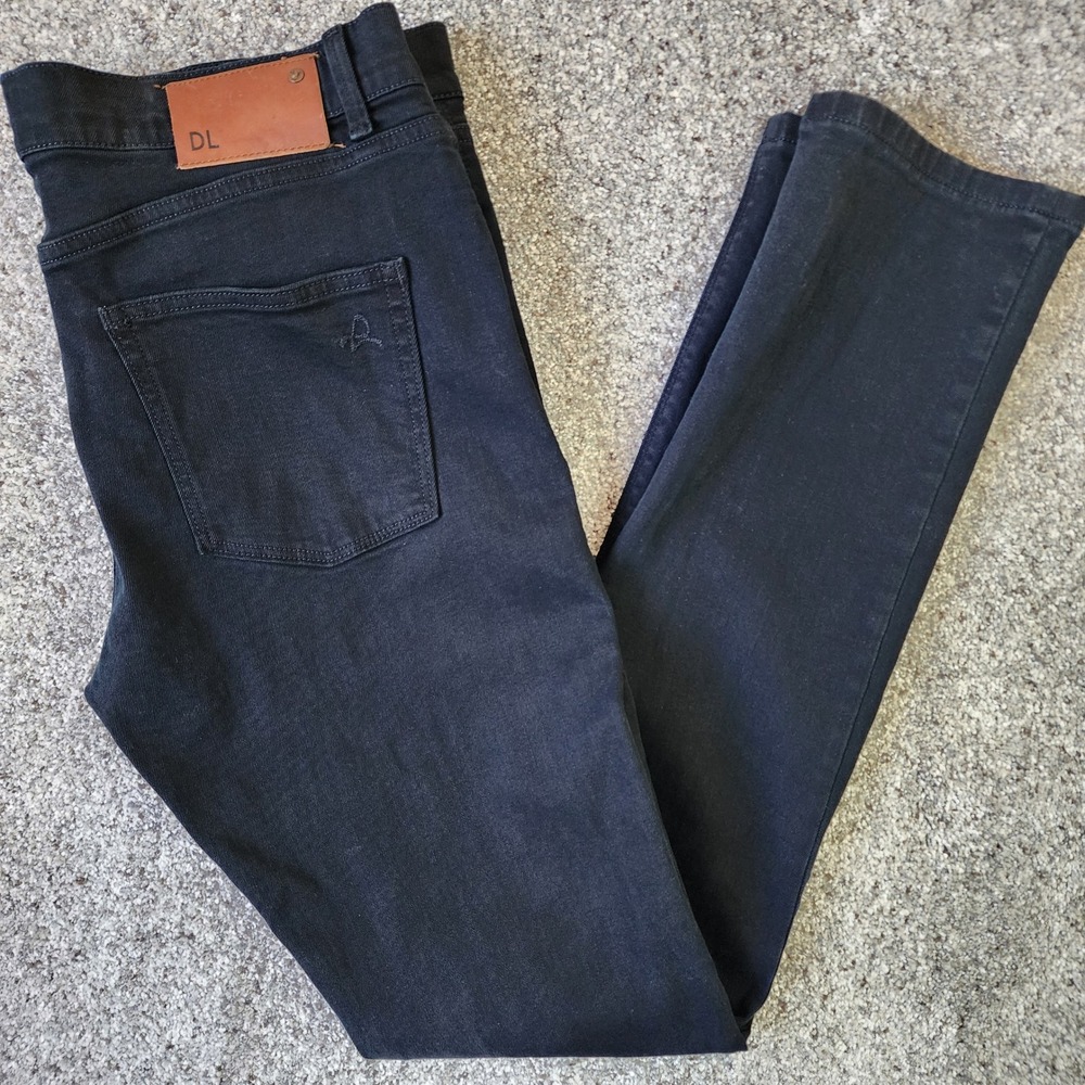 DL1961 Dylan Skinny Jeans Mens 34 Midnight Dark Wash Stretch Denim Excellent